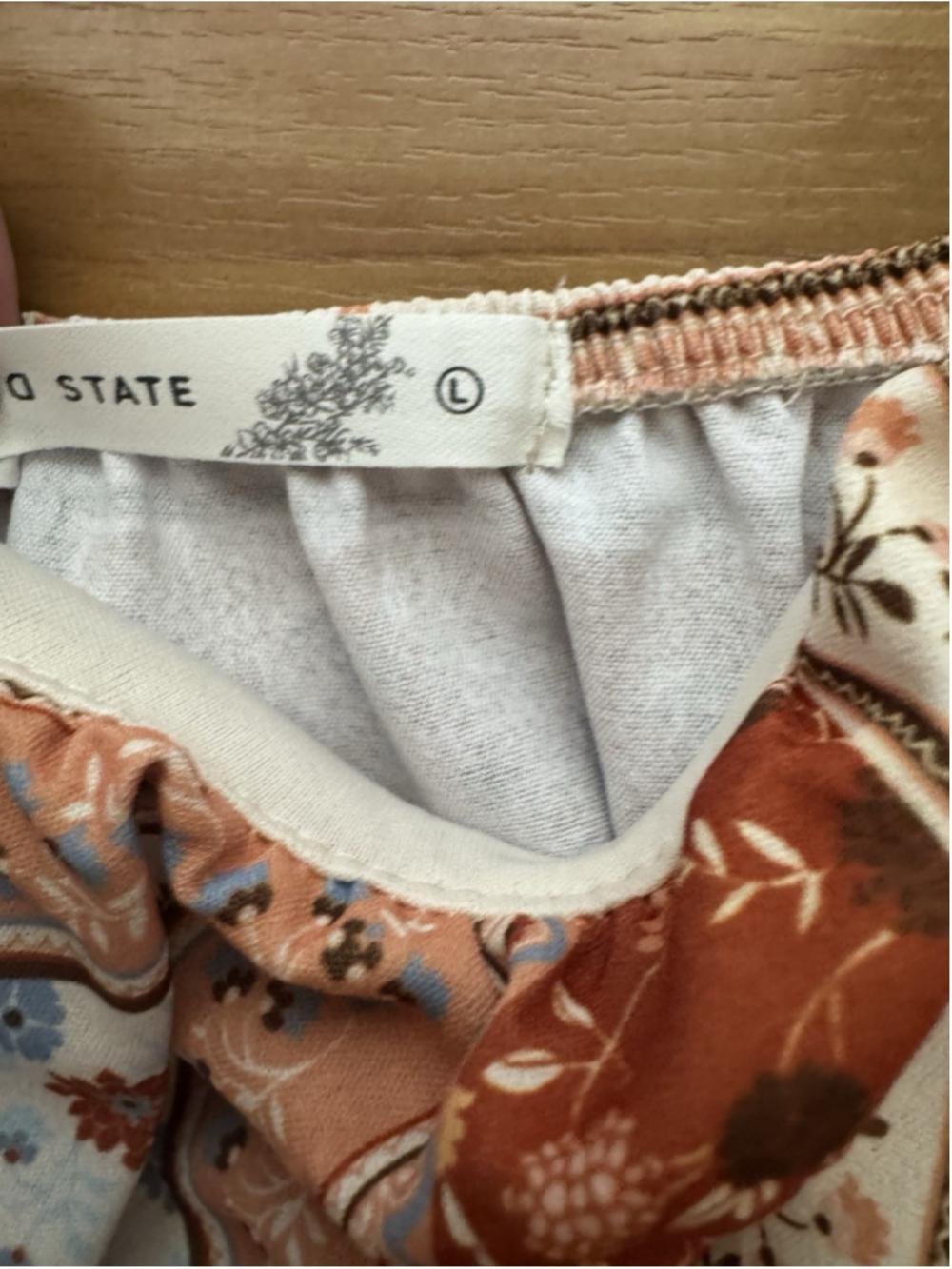 Altar’d State Boho Patchwork Crop Top Prairie Earthy Festival Peasant Size Large - Picture 7 of 11